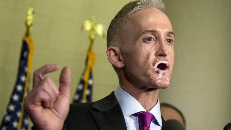 Rep. Trey Gowdy (R, SC) demonstrates the thickness of President-Elect's penis.